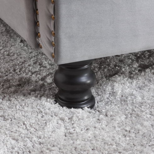 Opulence Fabric Bed Grey Velvet